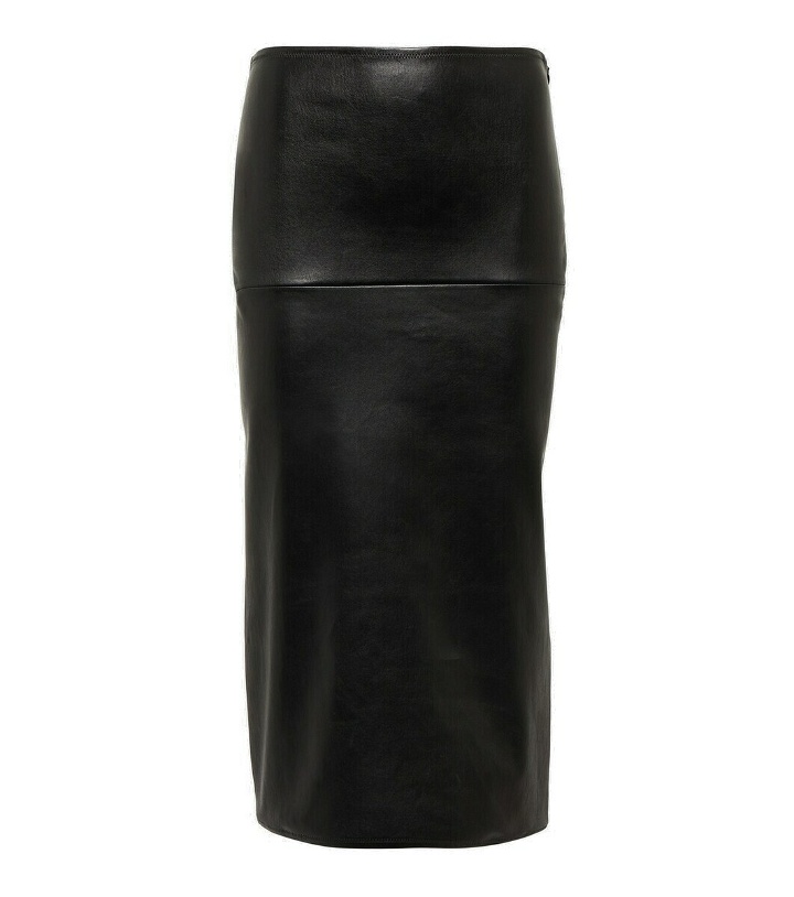 Photo: Prada Leather midi skirt