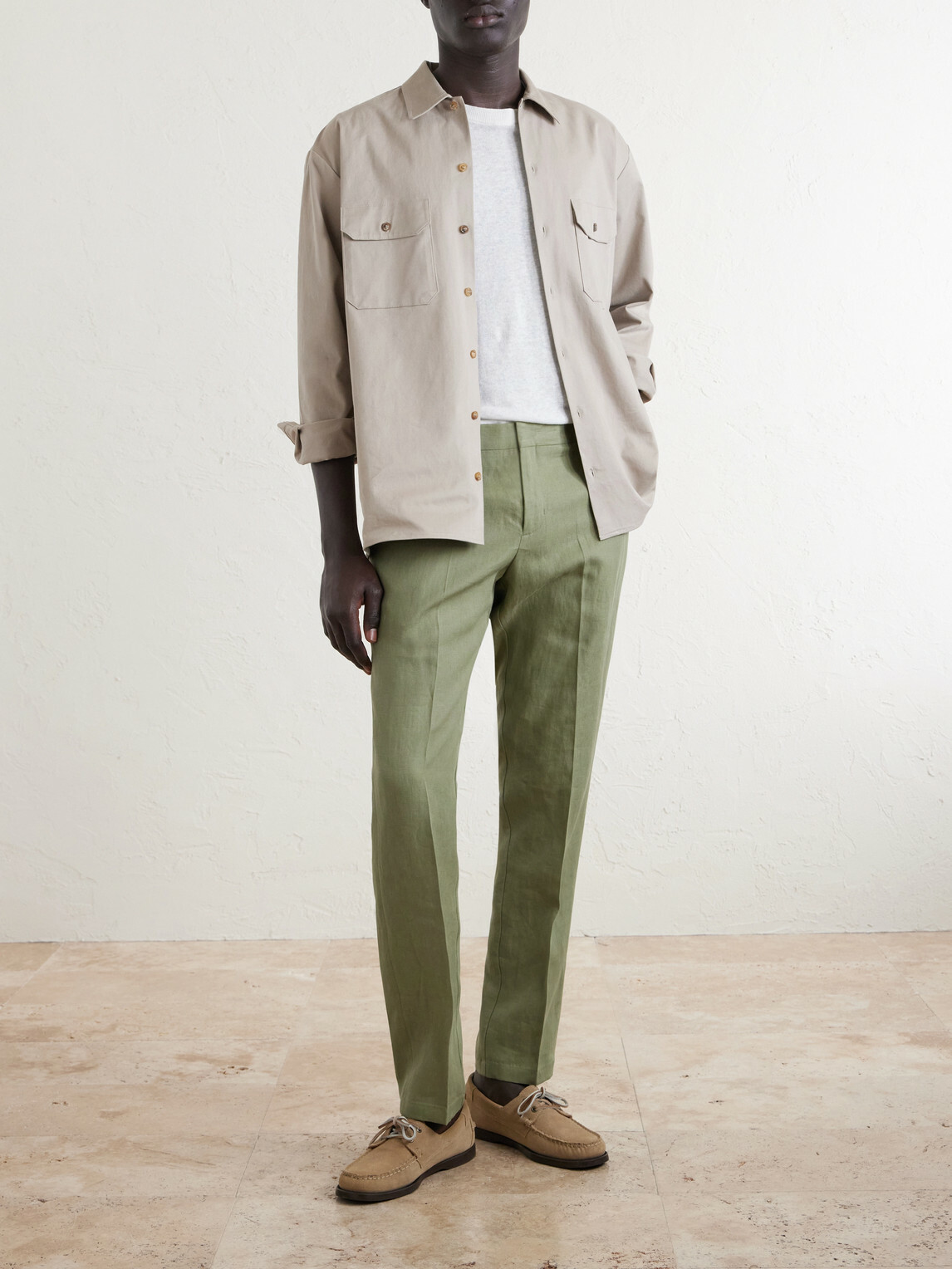 Orlebar Brown - Griffon Tapered Linen Trousers - Green