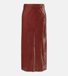 Velvet Felicity velvet midi skirt