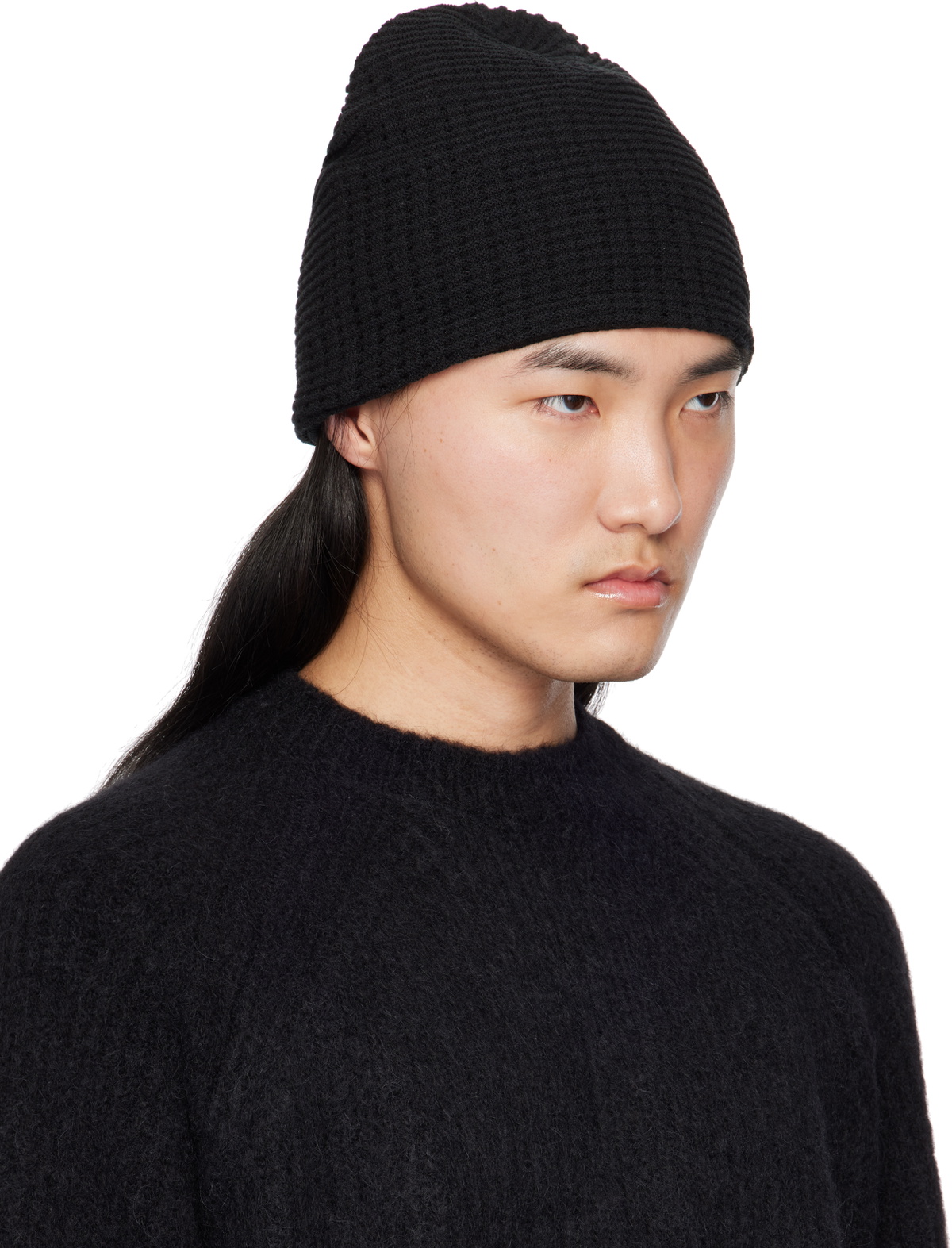 DEVOA Black Knit Beanie