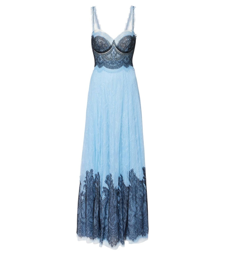 Photo: Costarellos Gallie chantilly lace gown