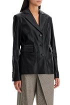 LOULOU STUDIO aldo leather blazer Black