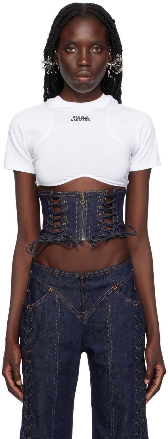 Jean Paul Gaultier Unisex Shirt Cropped Con Grey main image 1