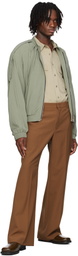RECTO Tan Signature RC Flared Trousers