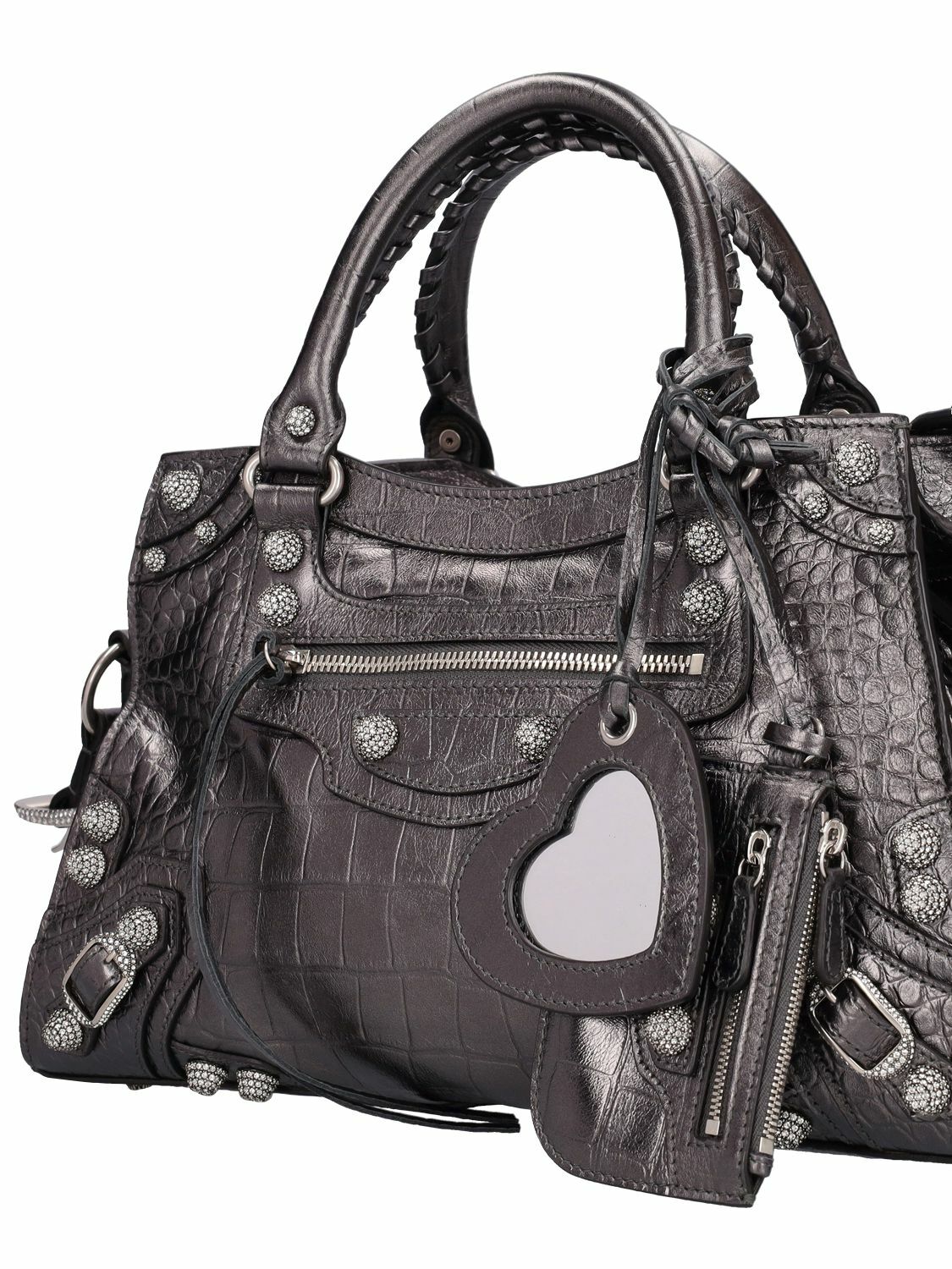 国内配送【BALENCIAGA】Neo Cagole City レザー バッグ Balenciaga - Neo Cagole City XS leather tote bag Balenciaga