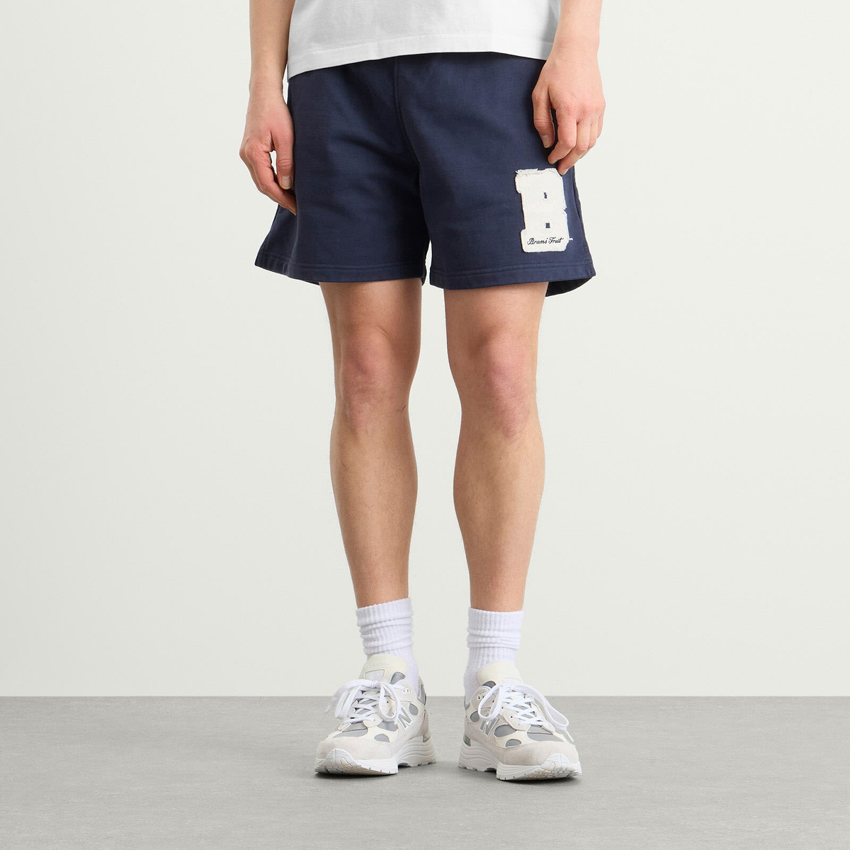 Bram's Fruit Men's Varsity Jogger Shorts in Midnight Blue