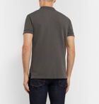 TOM FORD - Slim-Fit Garment-Dyed Cotton-Piqué Polo Shirt - Gray