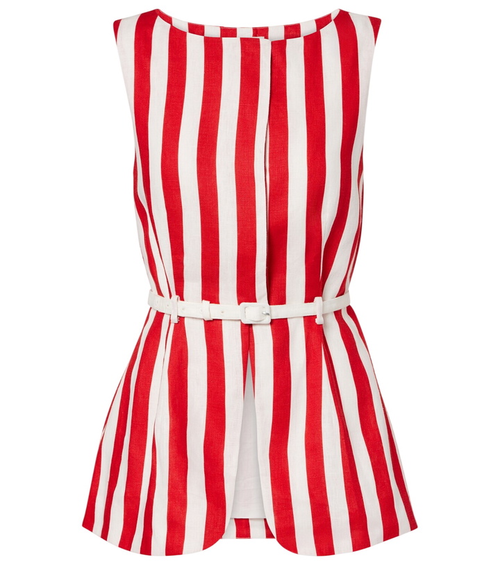 Photo: Posse Pamela belted striped linen vest
