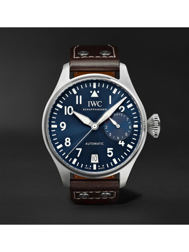 Photo: IWC Schaffhausen - Big Pilot's Le Petit Prince Automatic 46mm Stainless Steel and Leather Watch, Ref. No. IW501002