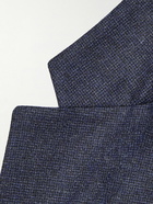 Lardini - Slim-Fit Puppytooth Stretch-Wool Suit Jacket - Blue