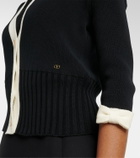 Valentino Bow-detail cotton cardigan
