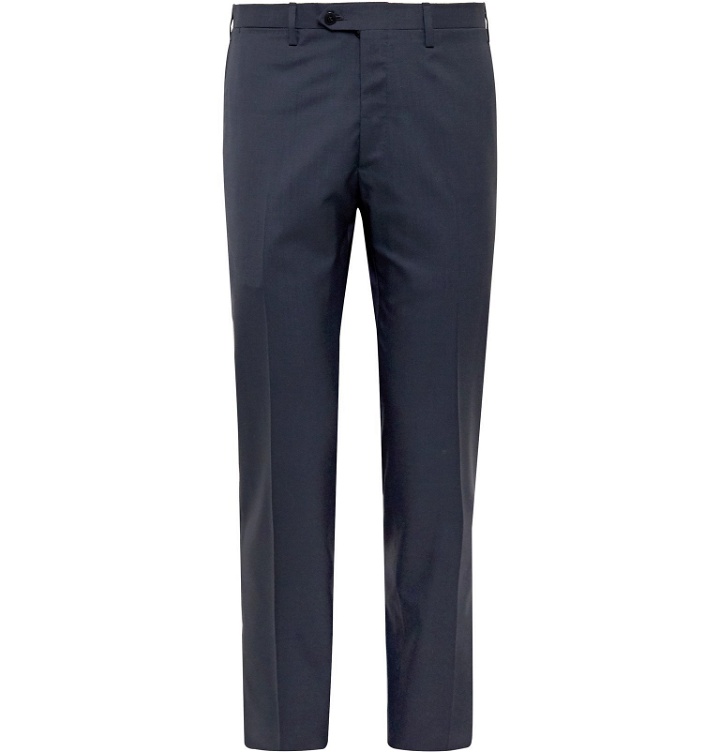 Photo: Kiton - Slim-Fit Puppytooth Cashmere Suit Trousers - Blue