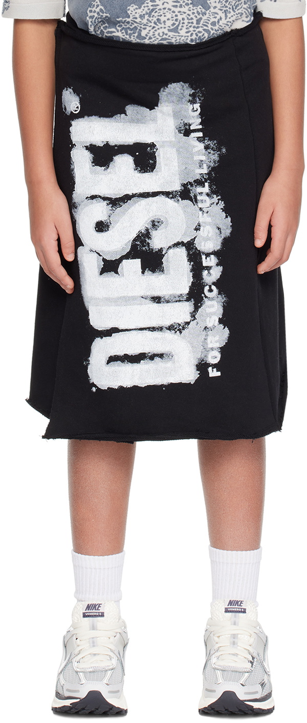 Diesel Kids Black Wrap Skirt