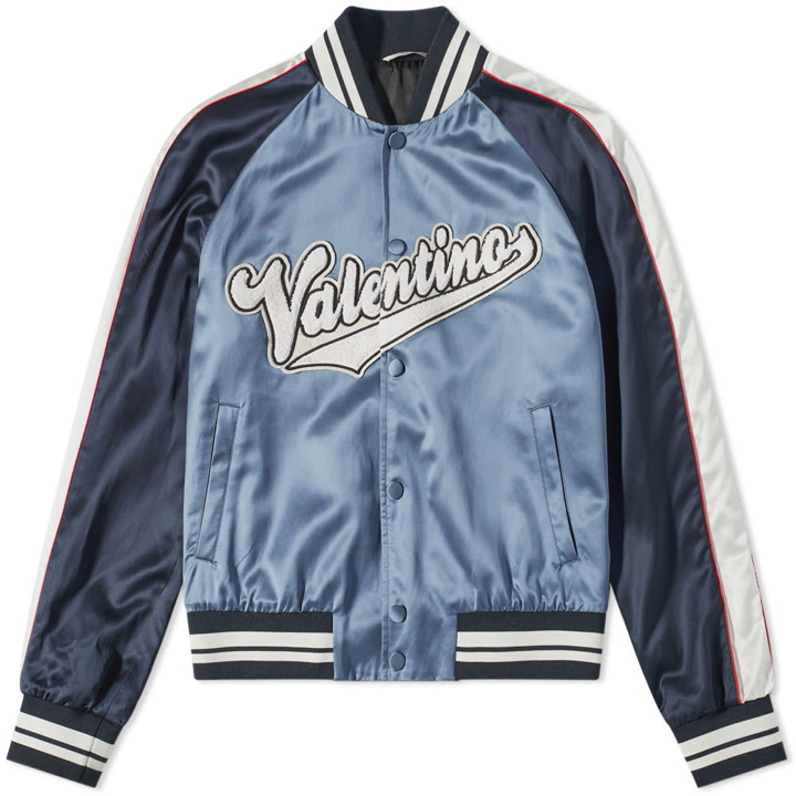 Photo: Valentino Logo Applique Souvenir Jacket