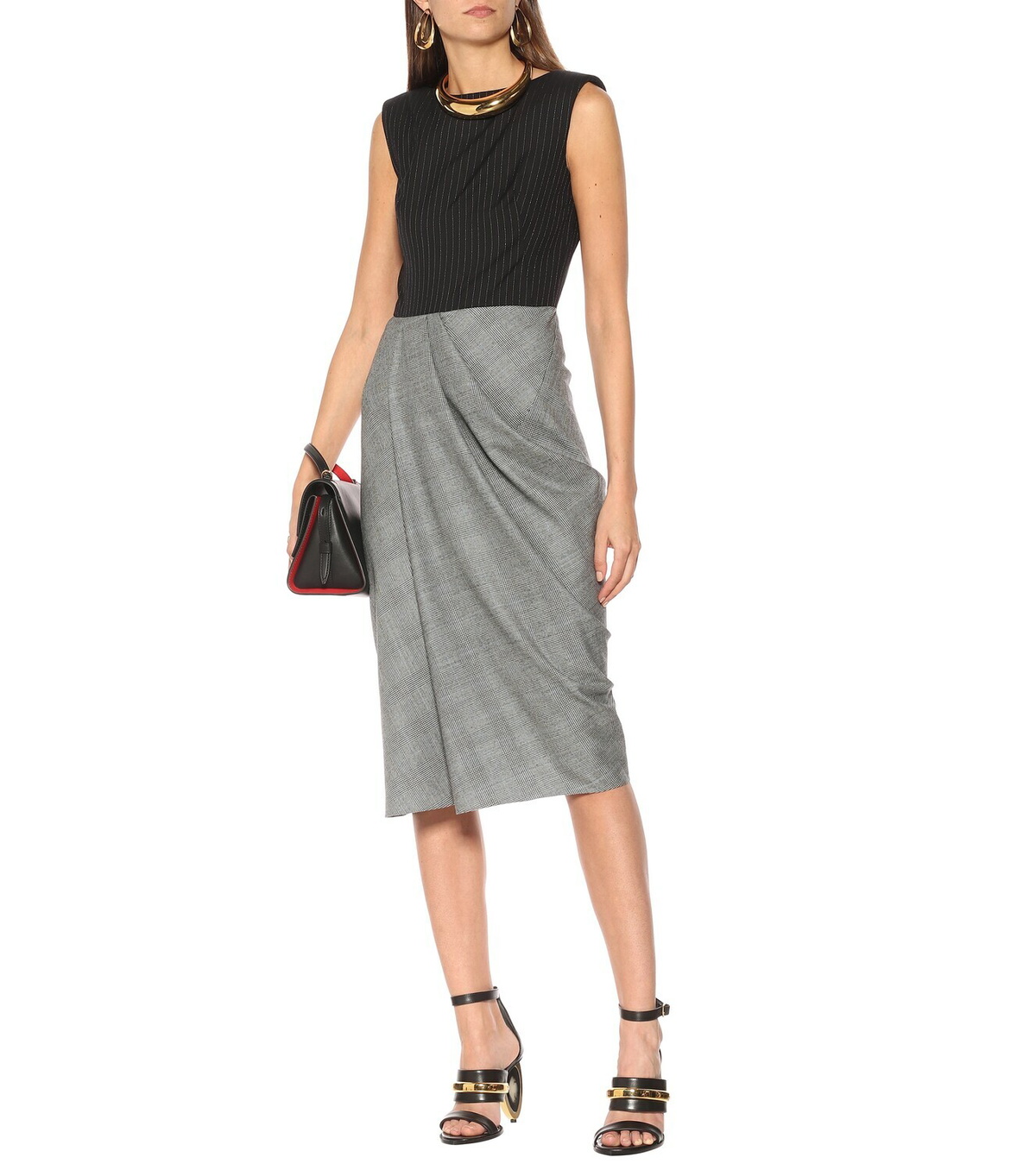 Alexander McQueen Sleeveless wool and cashmere dress