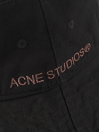 Acne Studios - Brimmo Logo-Embroidered Cotton-Twill Bucket Hat - Black
