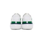 Prada White and Green Cloudbust Sneakers