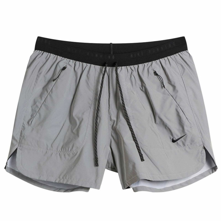 Photo: Nike Reflective 4 inch 2 in 1 Shorts in Black/Reflective Silver