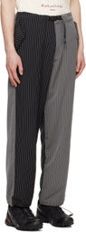 Afield Out Black & Gray Pinstripe Trousers