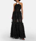 Staud Florian tiered ruffled organza gown