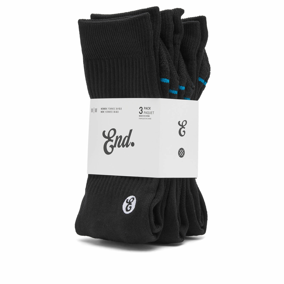 Stance for E by END. Basic Crew 3-Pack in Black