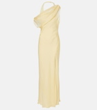 SIR Strobe off-shoulder maxi dress