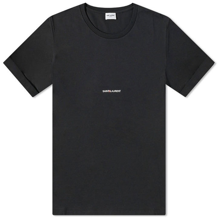 Photo: Saint Laurent Men's Classic Archive Logo T-Shirt in Black