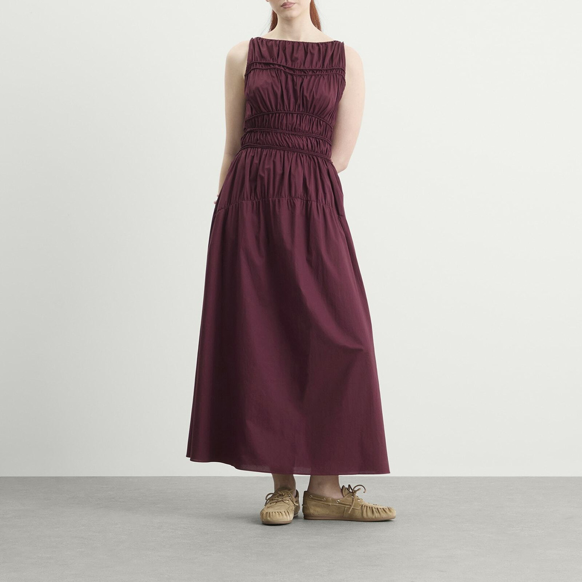 Faithfull The Brand Women's Yael Midi Dress in Mulberry
