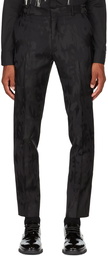 Alexander McQueen Black Graffiti Trousers