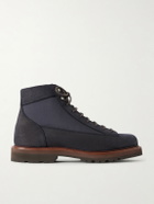 Brunello Cucinelli - Nylon-Trimmed Suede Hiking Boots - Blue