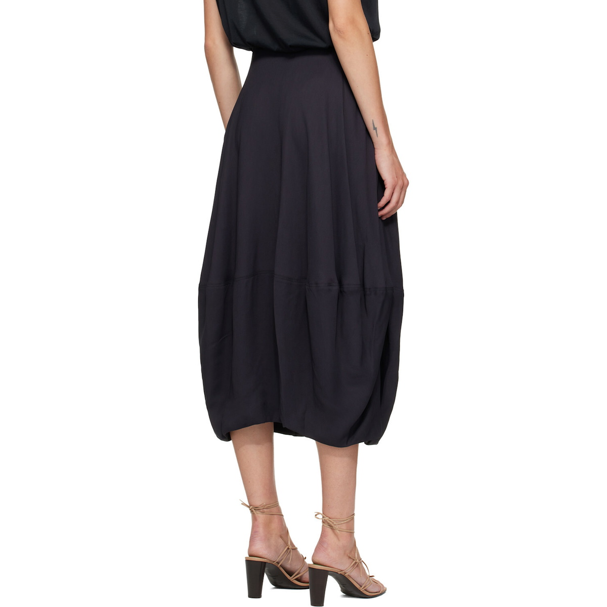 LEMAIRE Black Balloon Maxi Skirt
