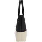 Essentials Black and Off-White Coated Canvas Tote