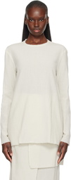 Lauren Manoogian Off-White Raw Apron Top