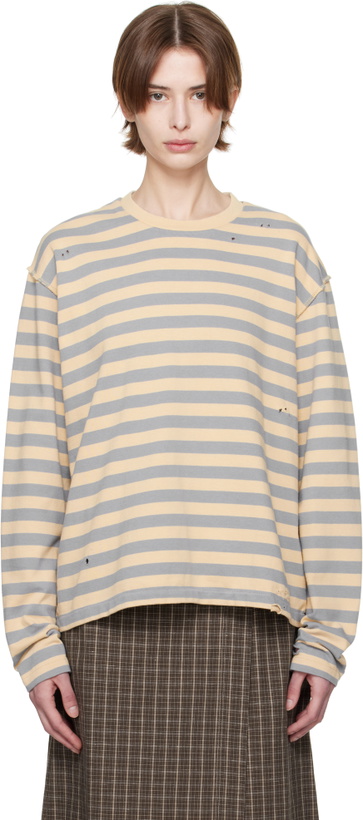 Photo: mfpen Off-White Wide Stripe Sweater