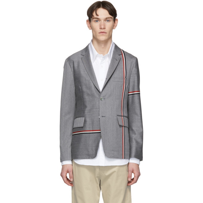 Photo: Thom Browne Grey Unconstructed Classic Blazer