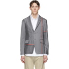 Thom Browne Grey Unconstructed Classic Blazer