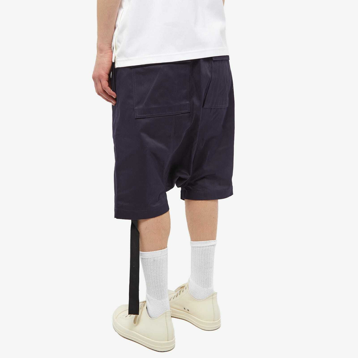 Rick Owens DRKSHDW Men's Drawstring Pods Ripstop Short in Indigo