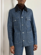 Loro Piana - Conley Corduroy-Trimmed Austin Denim Jacket - Blue