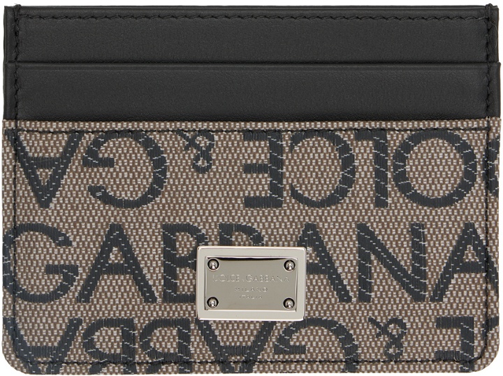 Photo: Dolce & Gabbana Black Jacquard Card Holder