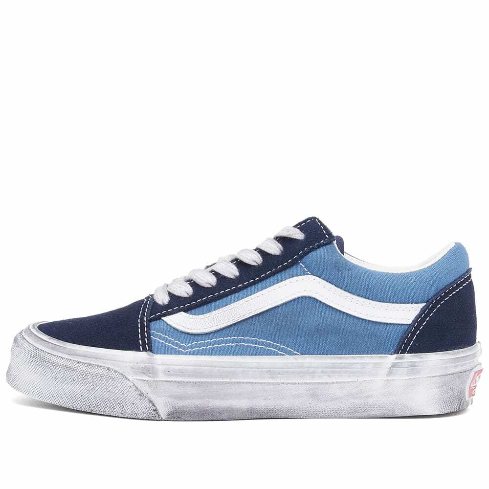 靴 VAULT OG OLDSKOOL LX STRESSED NAVY 26.5 Vans Vault UA OG Old Skool LX Sneakers in Stressed Navy/Stv