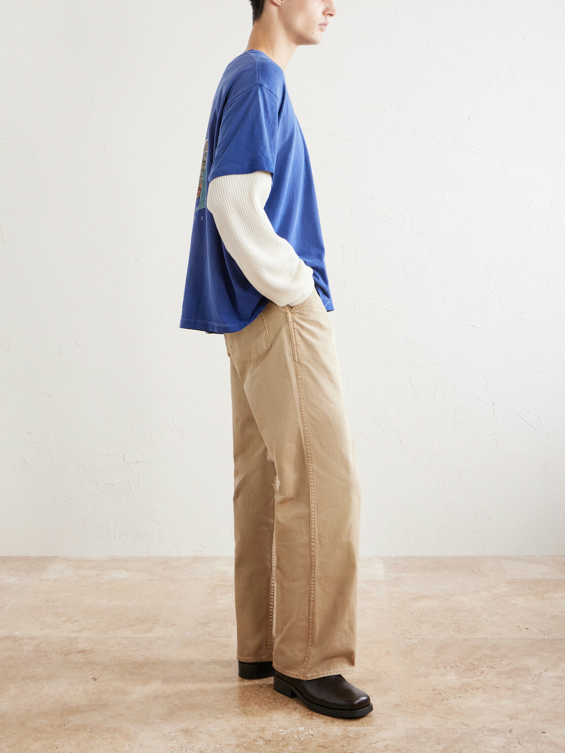 Cherry Los Angeles - Santa Fe Layered Printed Cotton-Jersey T-Shirt - Blue