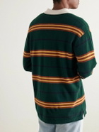 Guest In Residence - Rugby Striped Cashmere Polo Shirt - Green