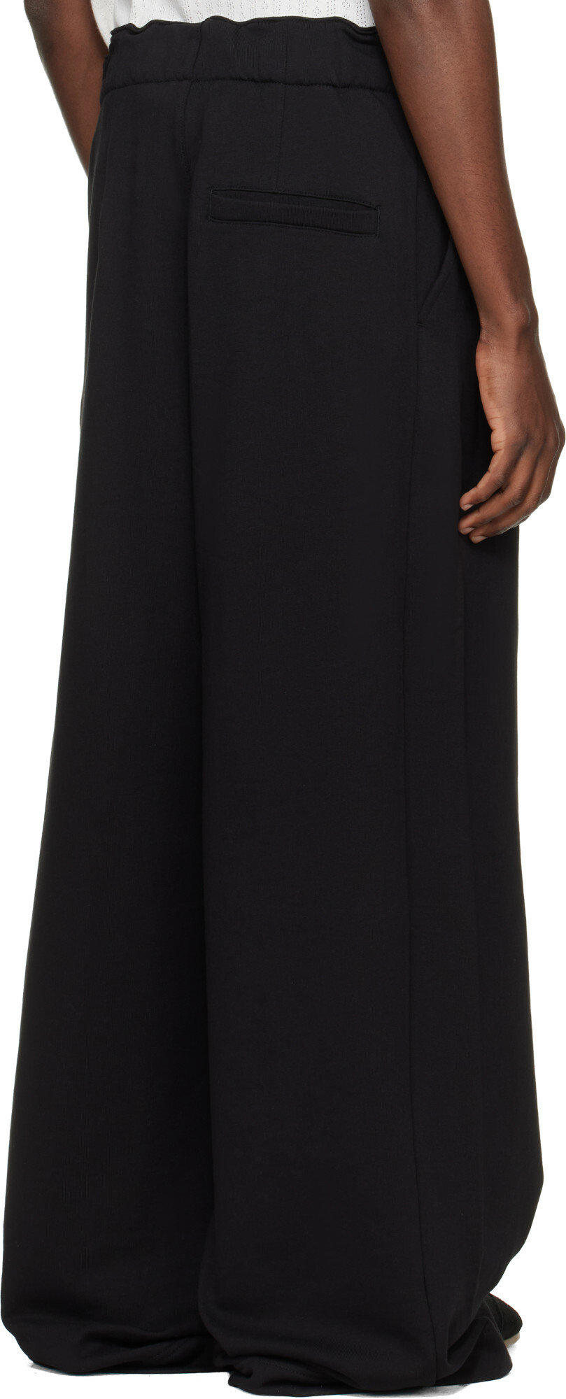 Dries Van Noten Black Pleated Sweatpants