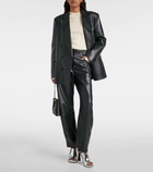 Stella McCartney High-rise faux leather straight pants