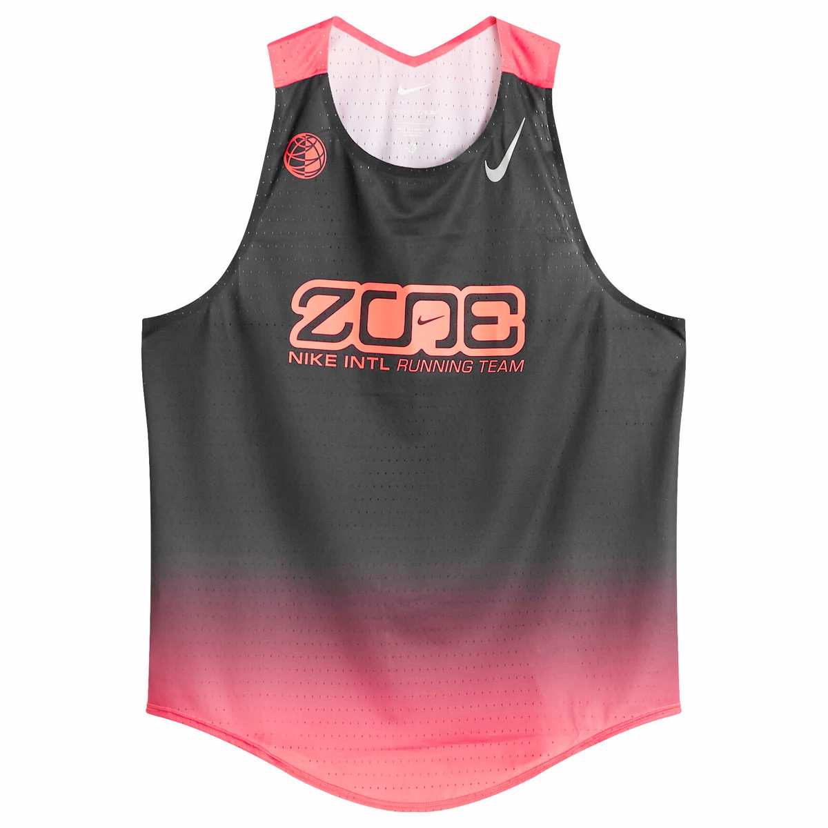 Nike Women's Arswft Tank Top in Black/Bright Crimson/Metallic Silver