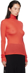 BITE Red Long Sleeve Roller Turtleneck