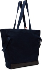 Thom Browne Navy Cotton Canvas Snap Pocket Tote