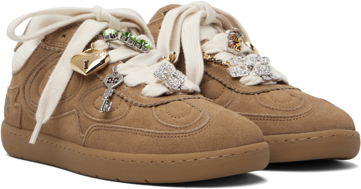 GANNI Brown Recycled Suede Sneakers