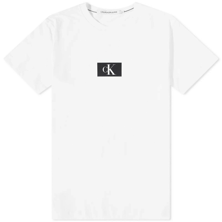 Photo: Calvin Klein Men's Box Logo T-Shirt in White