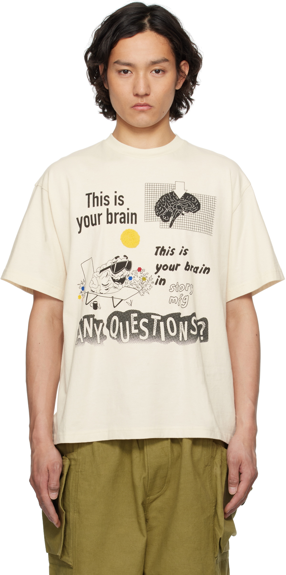 Story mfg. Off-White Grateful T-Shirt Story Mfg.